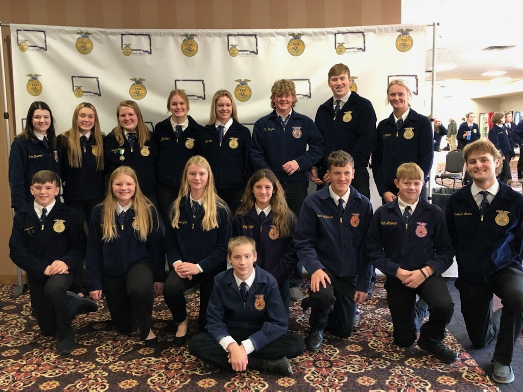 students attending state FFA LDE convention
