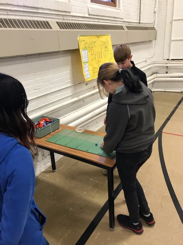 Students playing games made in STEAM class