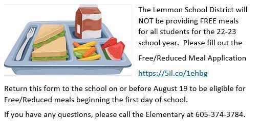 Free/Reduced Lunch Applications are available