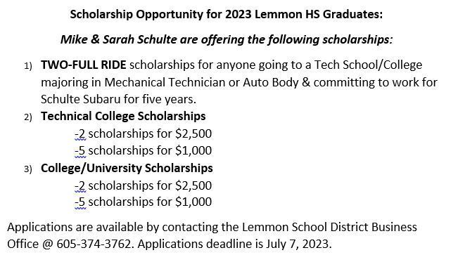 Schulte Scholarship Info